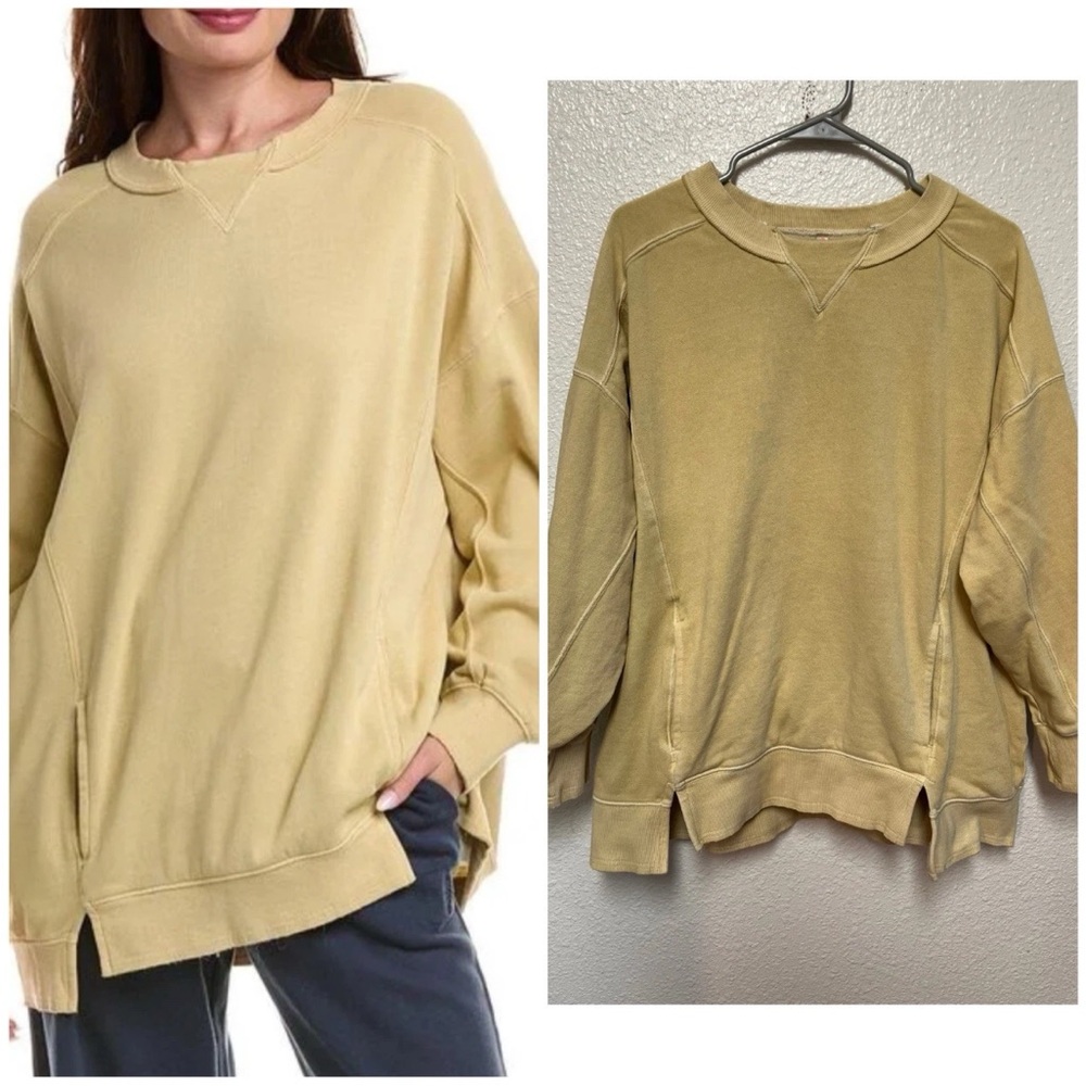 FP Movement by Free People Cream Crew Neck Sweater